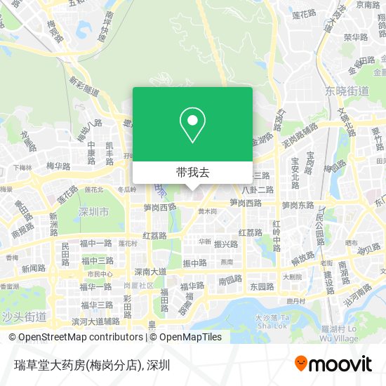 瑞草堂大药房(梅岗分店)地图