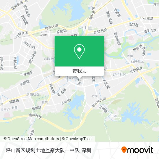 坪山新区规划土地监察大队一中队地图