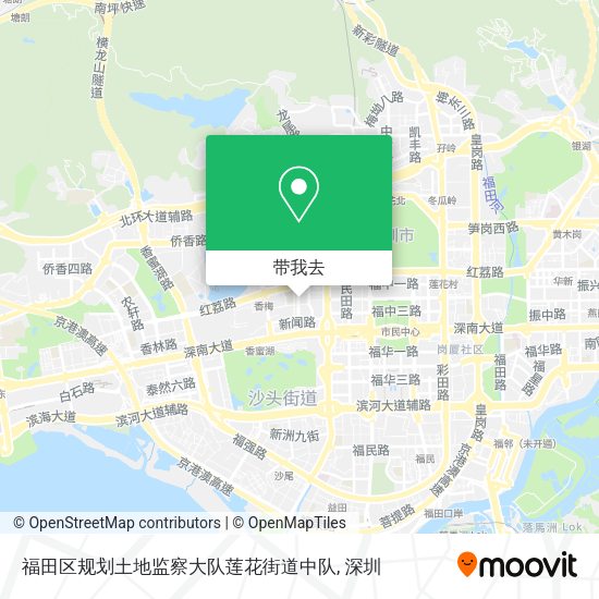 福田区规划土地监察大队莲花街道中队地图