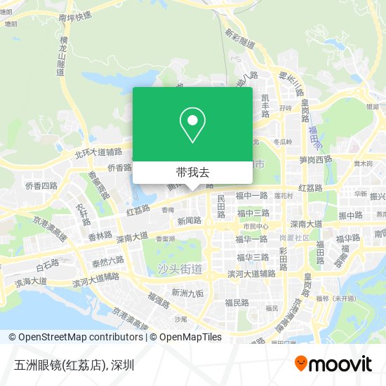 五洲眼镜(红荔店)地图