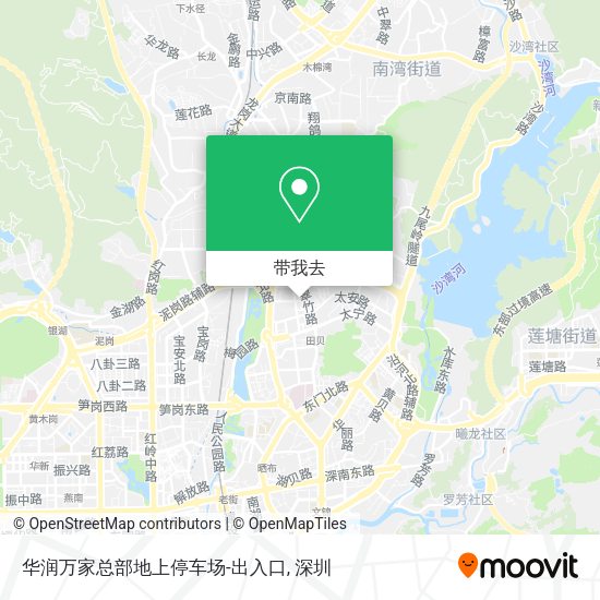 华润万家总部地上停车场-出入口地图