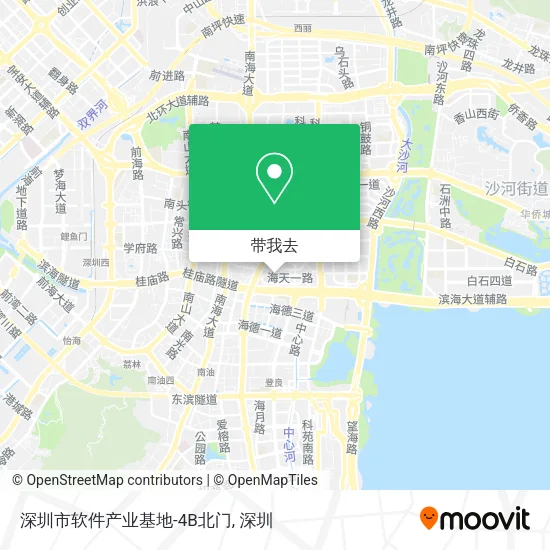 深圳市软件产业基地-4B北门地图