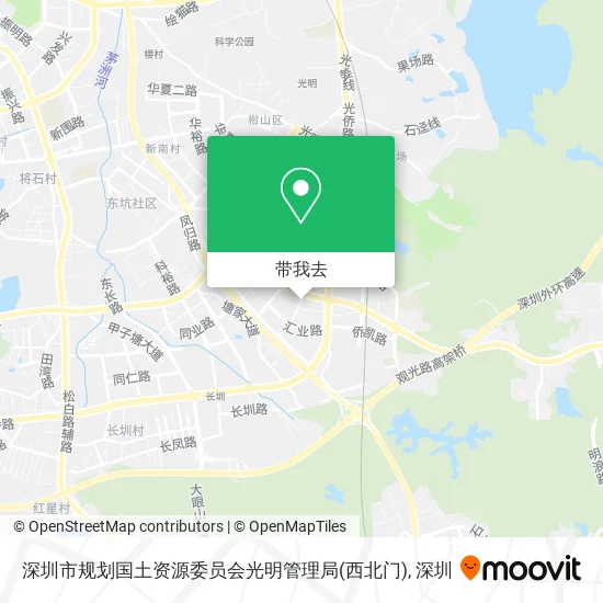 深圳市规划国土资源委员会光明管理局(西北门)地图