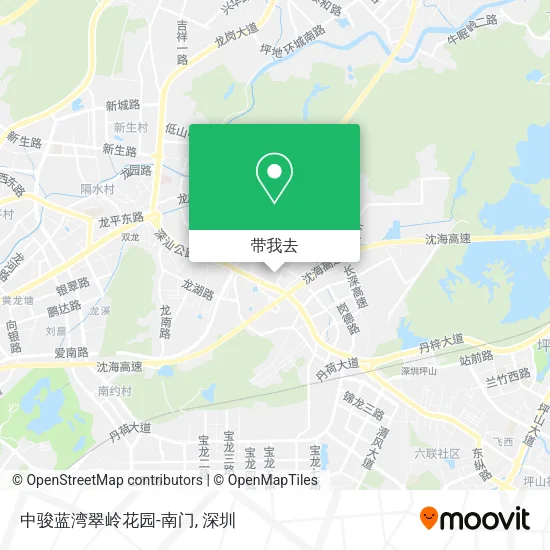 中骏蓝湾翠岭花园-南门地图