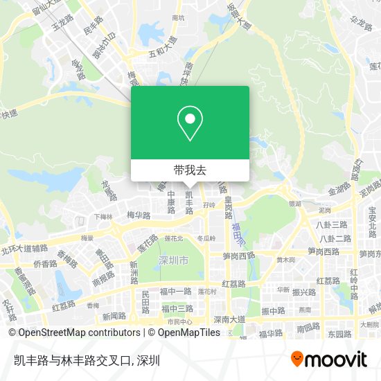凯丰路与林丰路交叉口地图