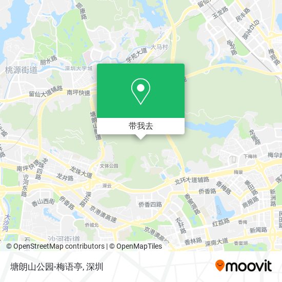 塘朗山公园-梅语亭地图