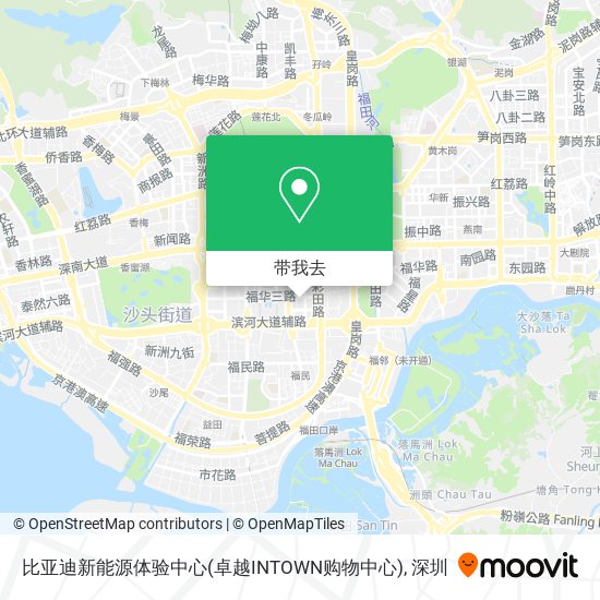 比亚迪新能源体验中心(卓越INTOWN购物中心)地图