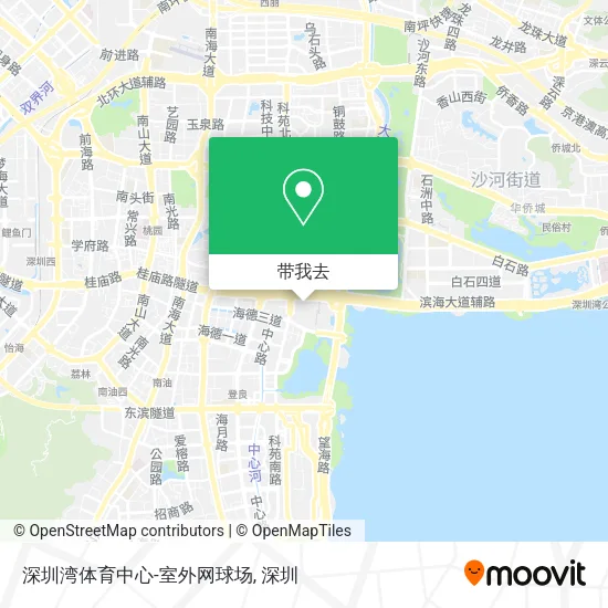 深圳湾体育中心-室外网球场地图