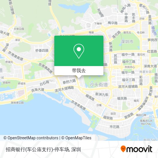 招商银行(车公庙支行)-停车场地图