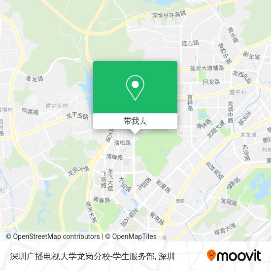 深圳广播电视大学龙岗分校-学生服务部地图
