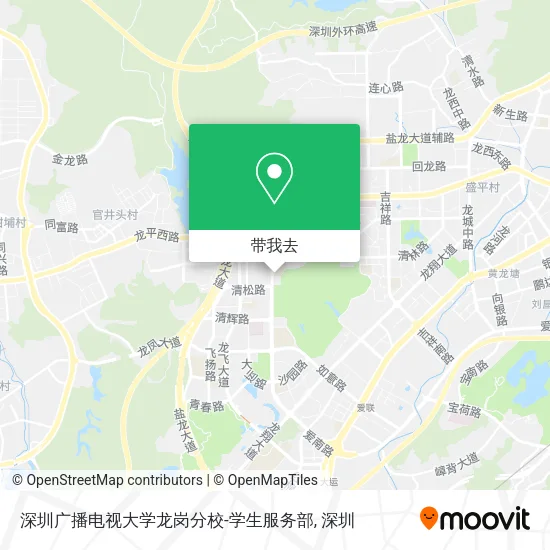 深圳广播电视大学龙岗分校-学生服务部地图