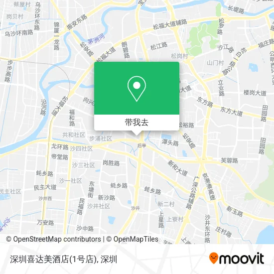 深圳喜达美酒店(1号店)地图