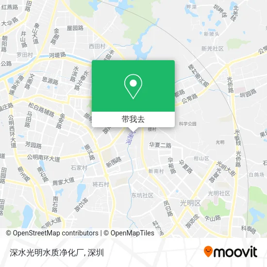 深水光明水质净化厂地图