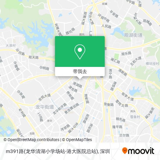 m391路(龙华清湖小学场站-港大医院总站)地图