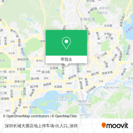 深圳长城大酒店地上停车场-出入口地图