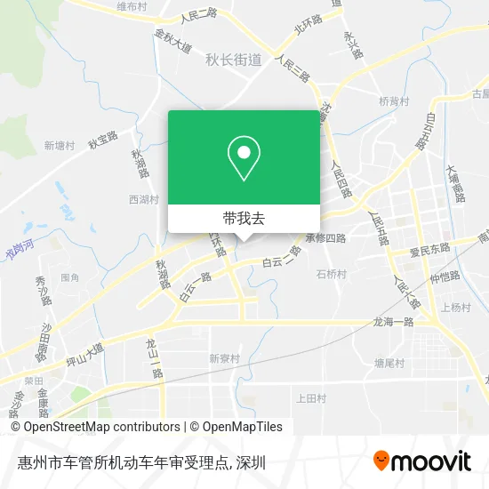惠州市车管所机动车年审受理点地图