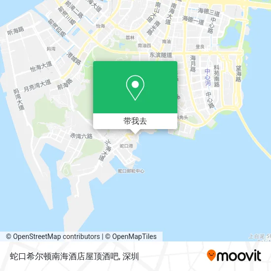 蛇口希尔顿南海酒店屋顶酒吧地图