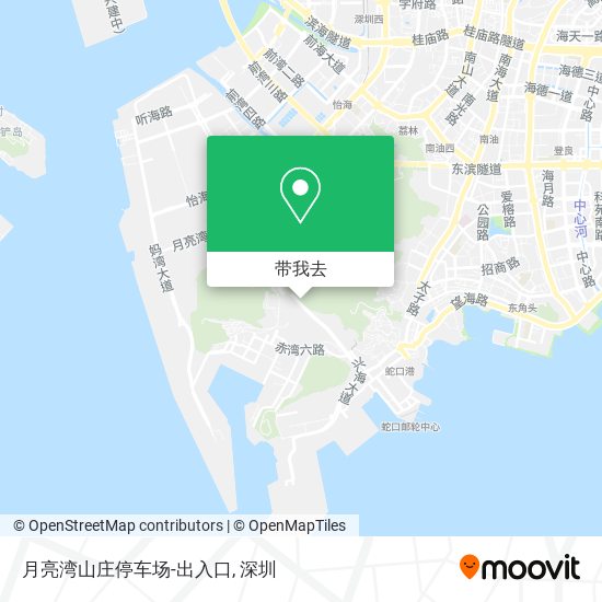 月亮湾山庄停车场-出入口地图