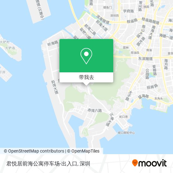 君悦居前海公寓停车场-出入口地图