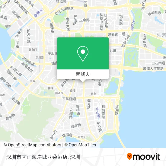 深圳市南山海岸城亚朵酒店地图