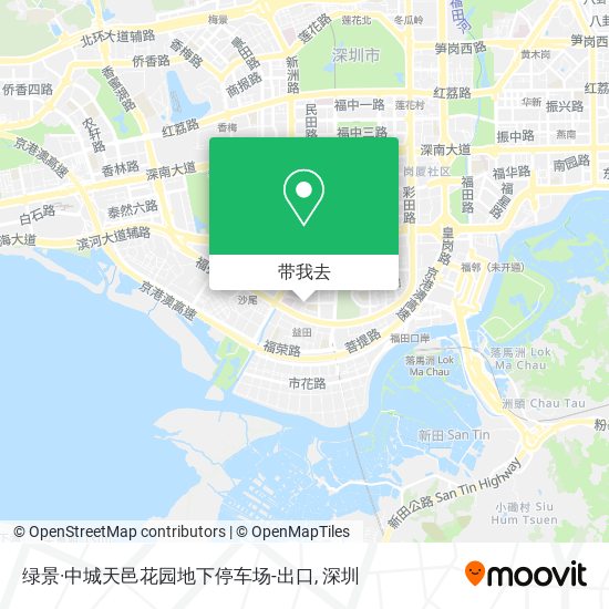 绿景·中城天邑花园地下停车场-出口地图