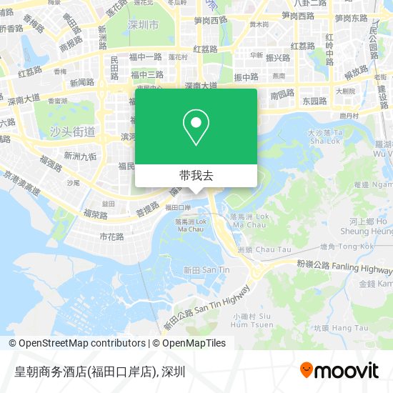 皇朝商务酒店(福田口岸店)地图