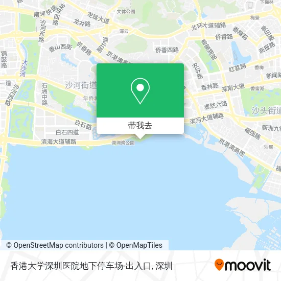 香港大学深圳医院地下停车场-出入口地图