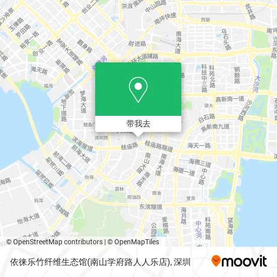依徕乐竹纤维生态馆(南山学府路人人乐店)地图