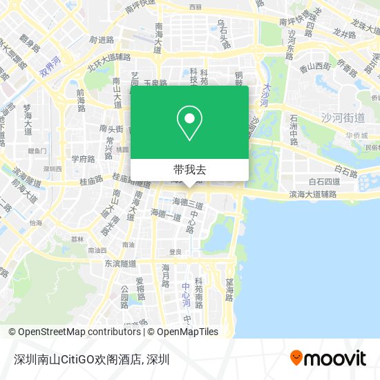 深圳南山CitiGO欢阁酒店地图