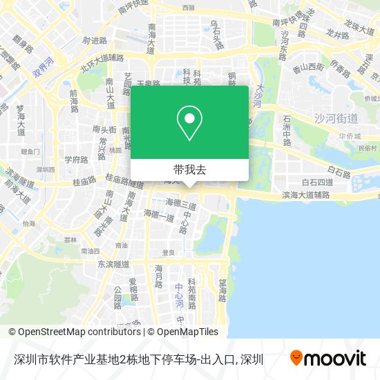 深圳市软件产业基地2栋地下停车场-出入口地图