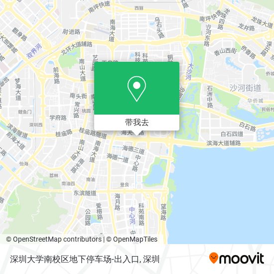 深圳大学南校区地下停车场-出入口地图