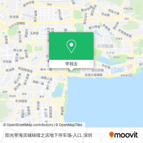 阳光带海滨城锦缎之滨地下停车场-入口地图