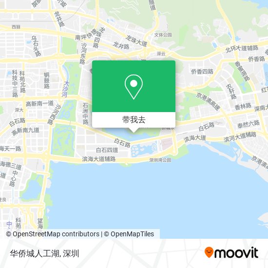 华侨城人工湖地图