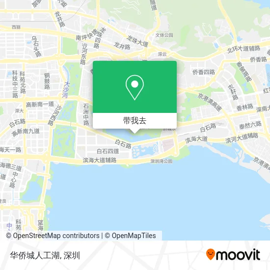 华侨城人工湖地图