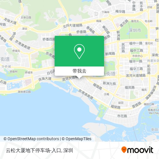 云松大厦地下停车场-入口地图