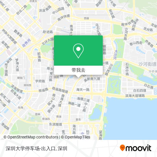 深圳大学停车场-出入口地图