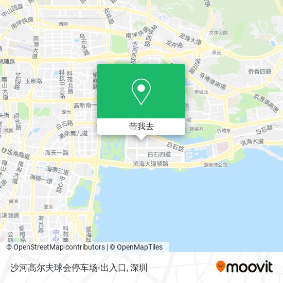 沙河高尔夫球会停车场-出入口地图