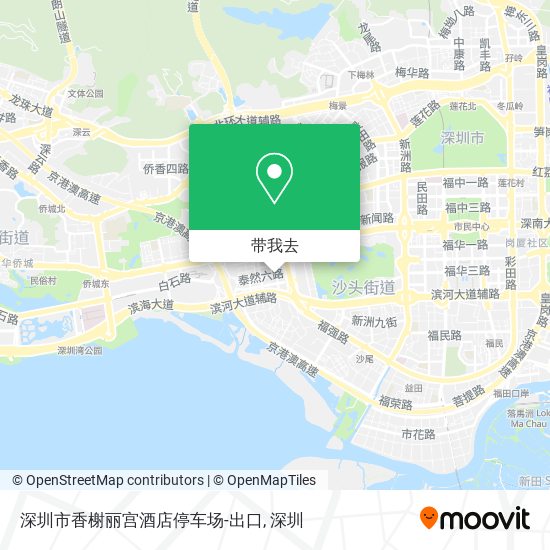 深圳市香榭丽宫酒店停车场-出口地图