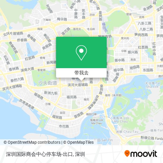深圳国际商会中心停车场-出口地图