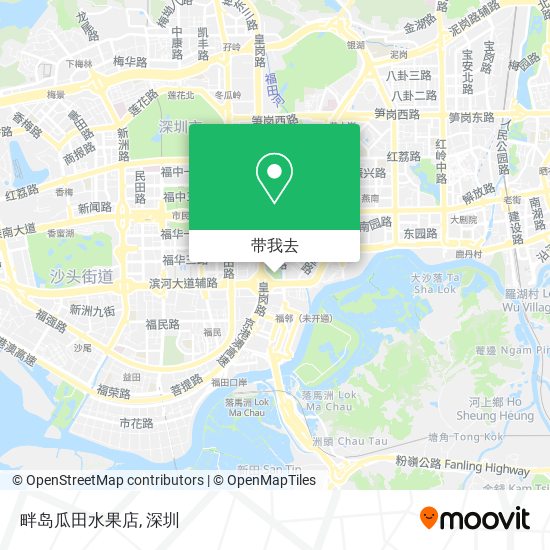 畔岛瓜田水果店地图