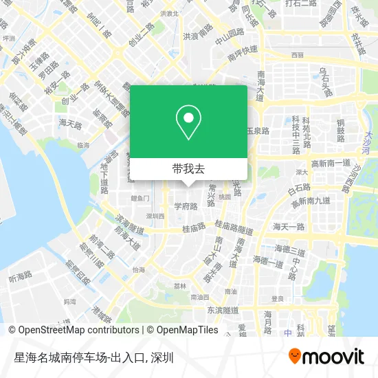 星海名城南停车场-出入口地图