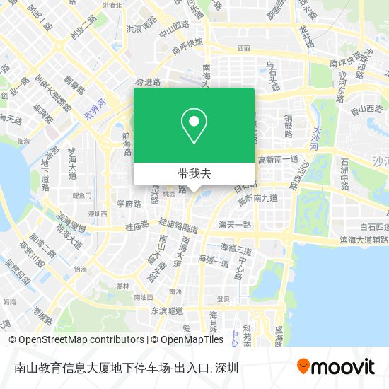 南山教育信息大厦地下停车场-出入口地图