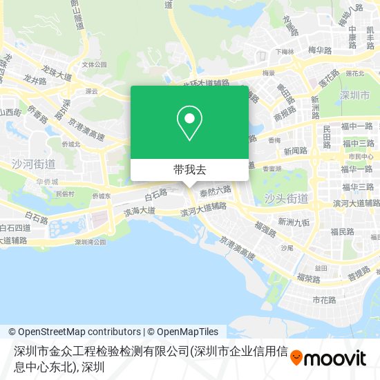 深圳市金众工程检验检测有限公司(深圳市企业信用信息中心东北)地图