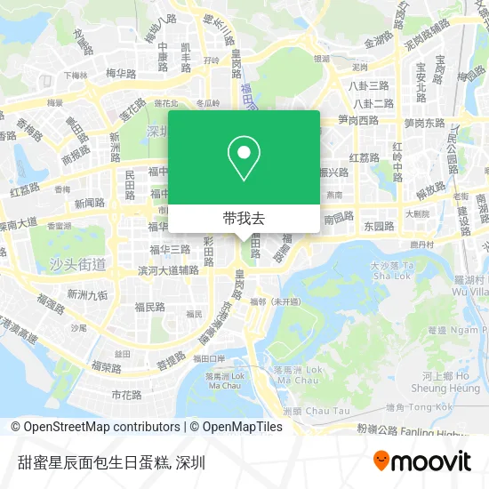 甜蜜星辰面包生日蛋糕地图