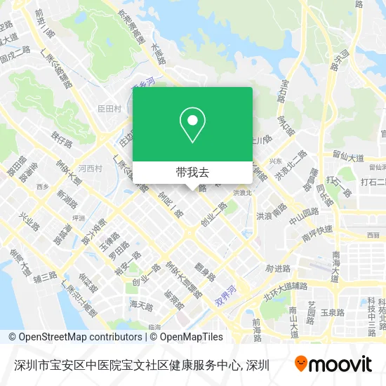 深圳市宝安区中医院宝文社区健康服务中心地图