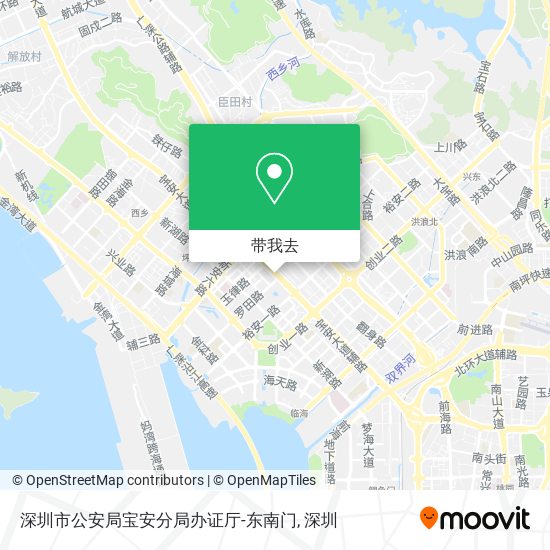 深圳市公安局宝安分局办证厅-东南门地图