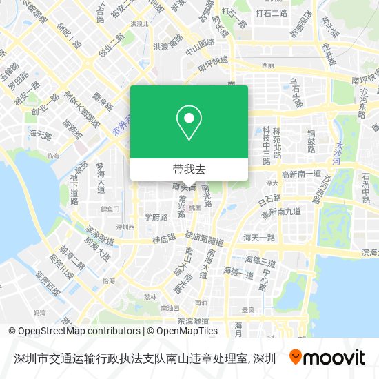 深圳市交通运输行政执法支队南山违章处理室地图