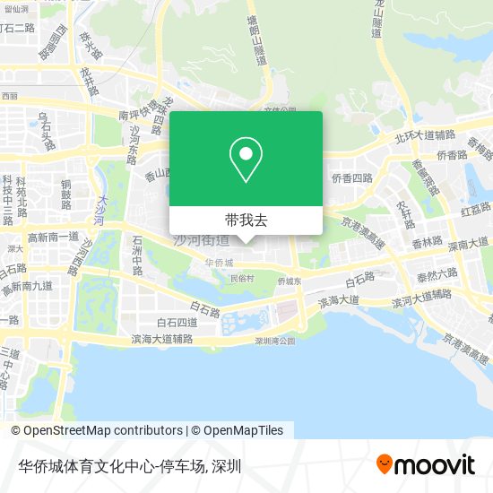 华侨城体育文化中心-停车场地图
