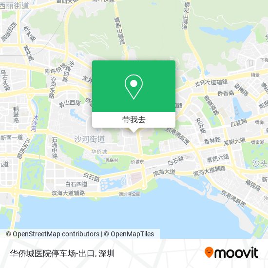 华侨城医院停车场-出口地图