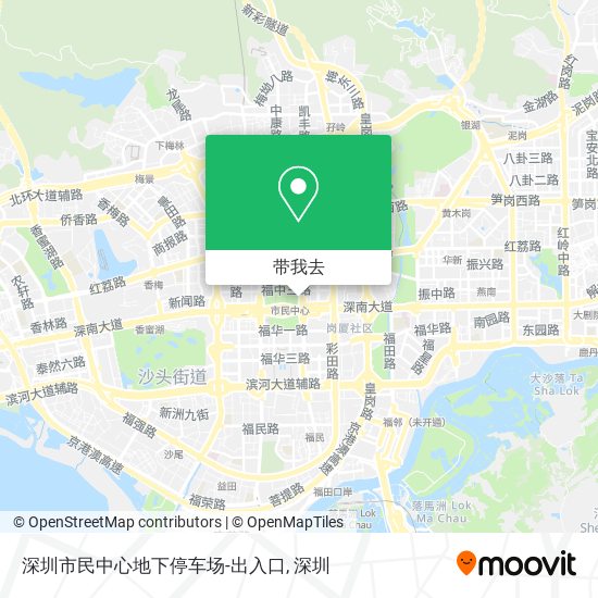 深圳市民中心地下停车场-出入口地图